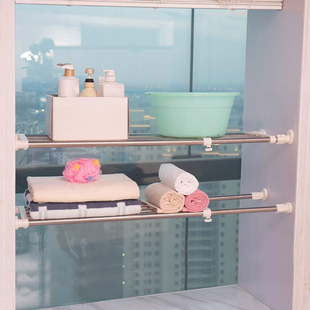 Hershii Erweiterbarer Kleiderschränke Kleideraufbewahrung System Organisation Teleskop Kleiderstange