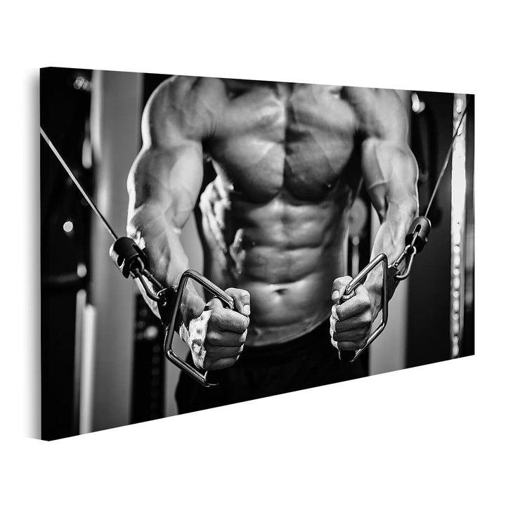 islandburner Bild auf Leinwand Bodybuilder In Fitness Studio Pumpen Bilder Wandbilder Poster Leinwan