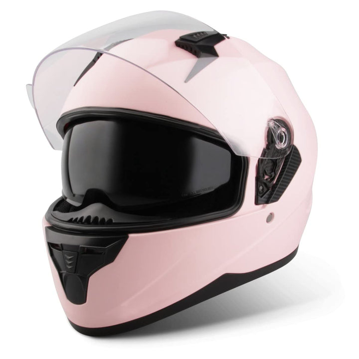 VINZ Kennet Integralhelm mit Sonnenblende | Motorrad Helm Vollvisierhelm Mopedhelm | Motorradhelm Fu