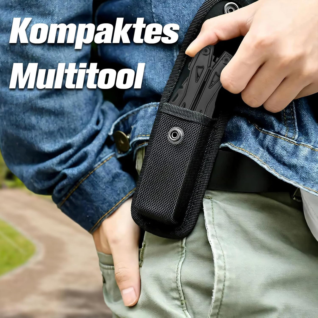 Geschenke für Männer, 26-in-1 EDC Multitool Werkzeug mit Taschenmesser, Spitzzange, Drahtschneider,