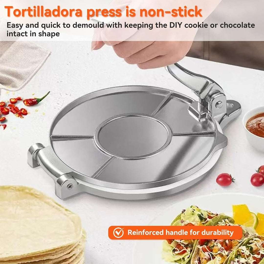 Tortilla-Presse, Tortilla-Maker, Manuelle Roti-Maker-Teigpresse, Quesadilla-Maker, Aluminiumlegierun