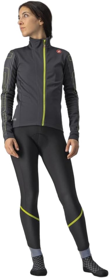CASTELLI Damen Transition W Jacket Jacket L DARK GRAY/BRILLIANT YELLOW, L DARK GRAY/BRILLIANT YELLOW