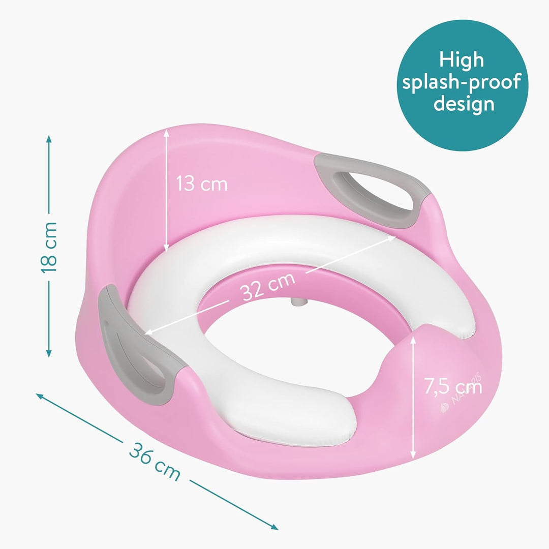 Navaris Kinder Toilettensitz WC Aufsatz - 12 Monate bis 7 Jahre - Baby Sitz Anti-Rutsch Polster Kloa