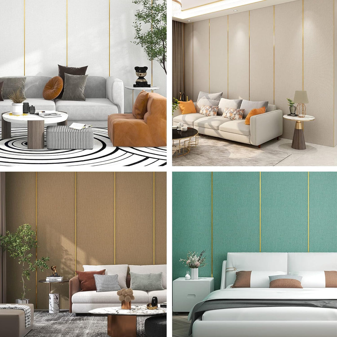 10m Goldene Zierleiste, abziehen und aufkleben, flexible Spiegel, Wand, Decke, Boden, Schrank, Flies