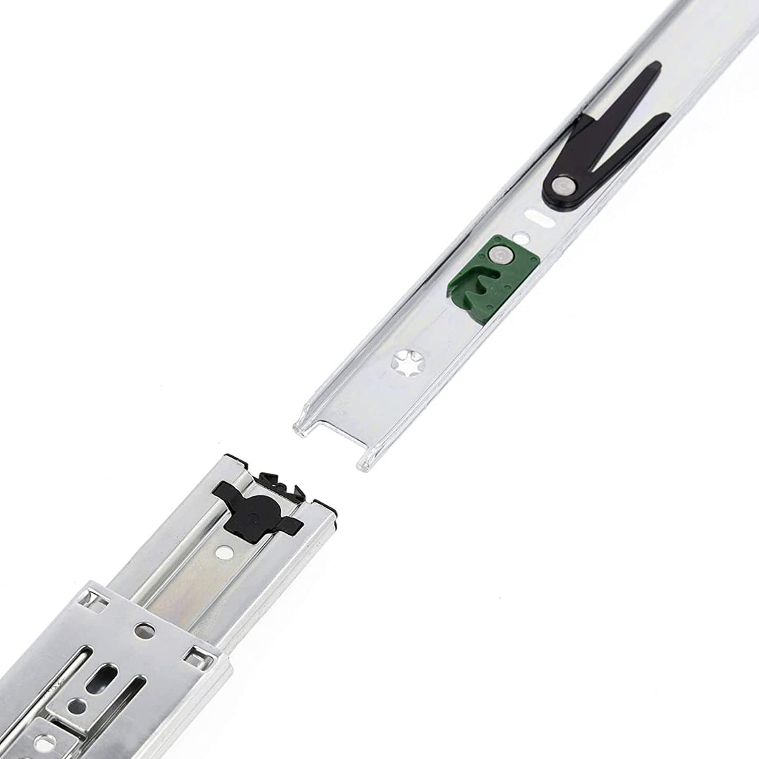 GTV H45 Schubladenschienen - 45.3 x 500 mm - Starken Verzinkt Stahl - Soft-Close Schienensystem - Te