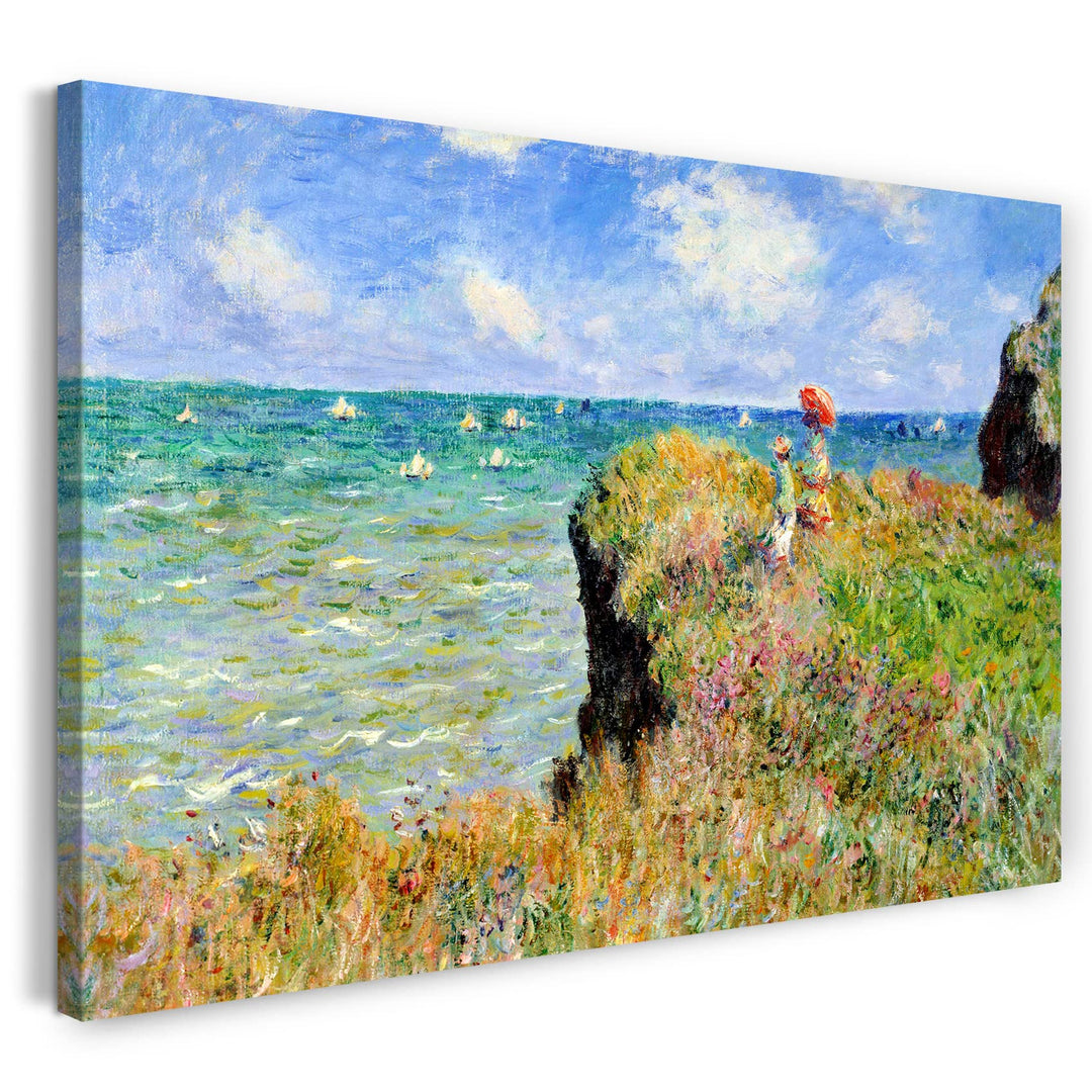 Printed Paintings Leinwand (120x80cm): Claude Monet - Spaziergang auf Klippen-Ebene bei Pourville 12