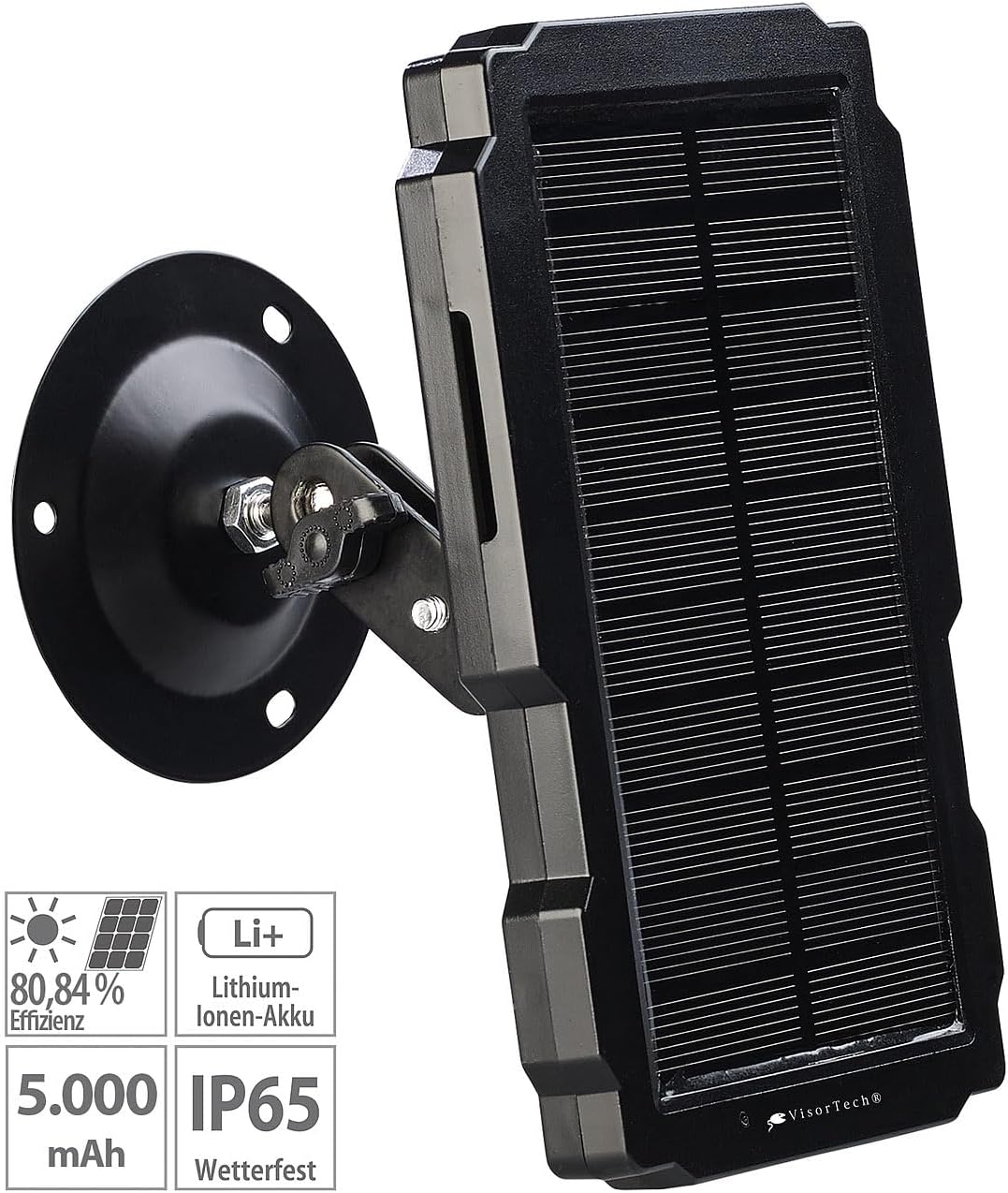 VisorTech Solarpanel 6V: Akku-Solarpanel für Wild- und Outdoor-Kameras, 6 & 12 Volt, 5.000 mAh (Akku