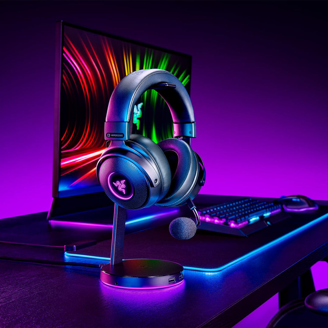 Razer Kraken V3 Pro - Kabelloses Gaming-Headset mit Taptic Technology (Kopfhörer mit sensorischem To
