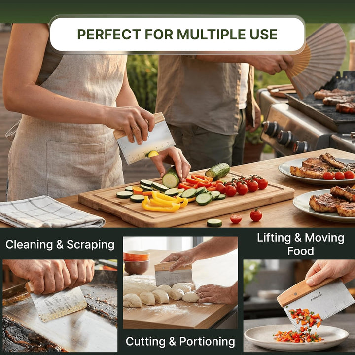 Exklusives Grillwender Set Wooden Handle Set (Tongs And