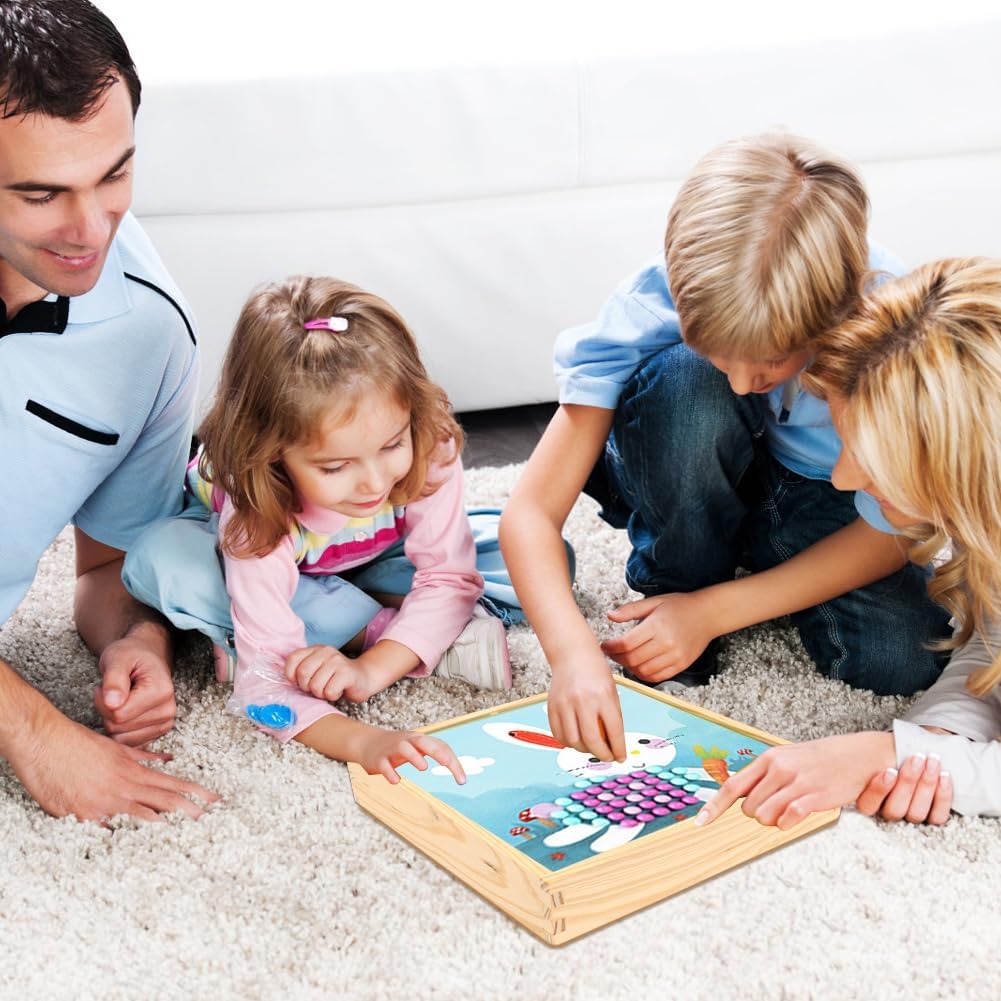 RANJIMA Mosaik Steckspiel, Mosaik Bastelset Kinder, Steckspiel ab 3 4 5 Jahre,Mosaik Steckspiel Pegb