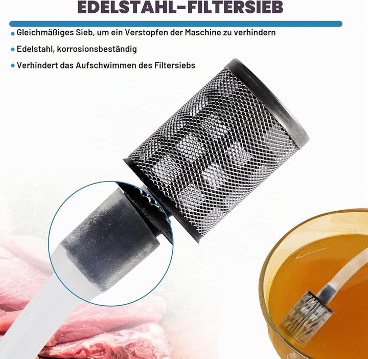 MXBAOHENG Marinierte Spritze Elektrische Kochsalzinjektionspumpe 50W Fleischeinlegemaschine Fleisch