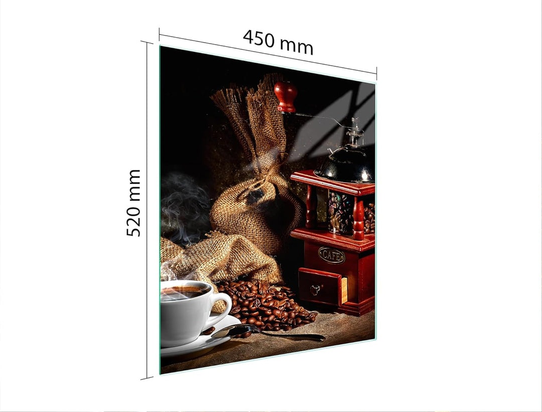 TMK ArtDeko Herdabdeckplatte 45x52 Einteilig Glas Induktion Herdschutz Spritzschutz Glasplatte Deko