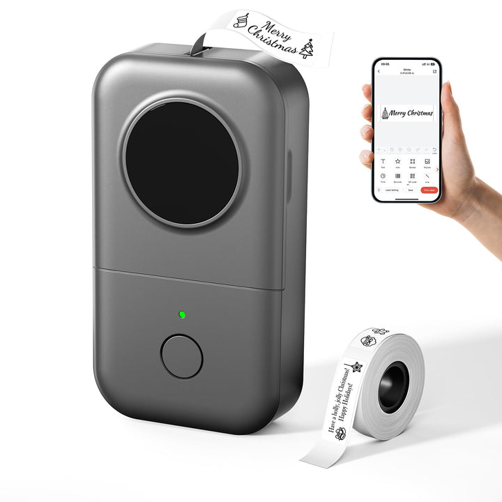 Phomemo D30 Bluetooth Etikettiergerät -Mini Beschriftungsgerät Selbstklebend Etikettendrucker,Ettike