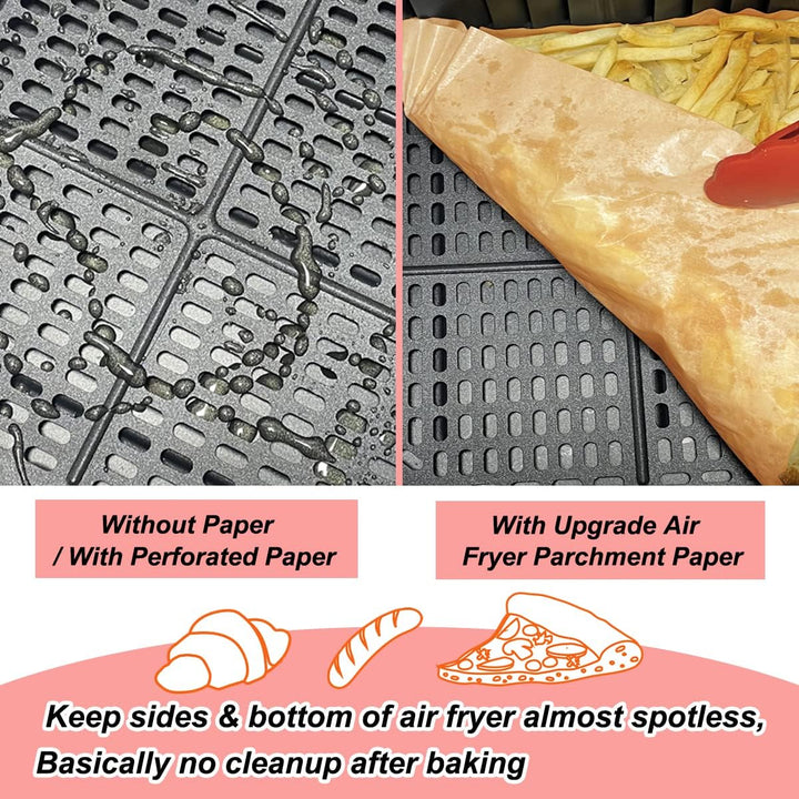 BYKITCHEN 150 Stück airfryer backpapier für Ninja Foodi Heissluft-Fritteuse,Air Fryer Zubehör für AF