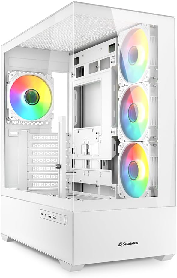 Sharkoon AK6 RGB PC Gehäuse, ATX, Weiss