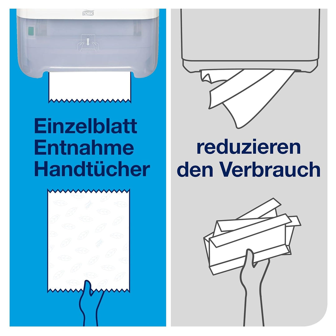 Tork Matic Spender für Rollenhandtücher Weiss H1, Nachfüllanzeige, Elevation Design, 551000 One Size