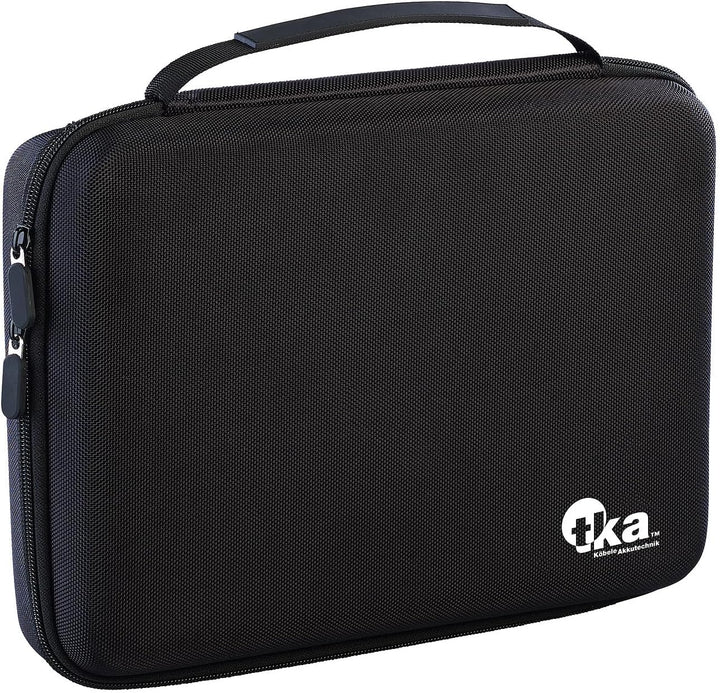 tka Köbele Akkutechnik Batterie-Box: 2er-Set Aufbewahrungstaschen für 148 Batterien mit Batterie-Tes
