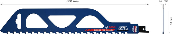 Bosch Professional 1x Expert ‘Hollow Brick’ S 1243 HM Säbelsägeblatt (für Planziegel, Länge 300 mm,