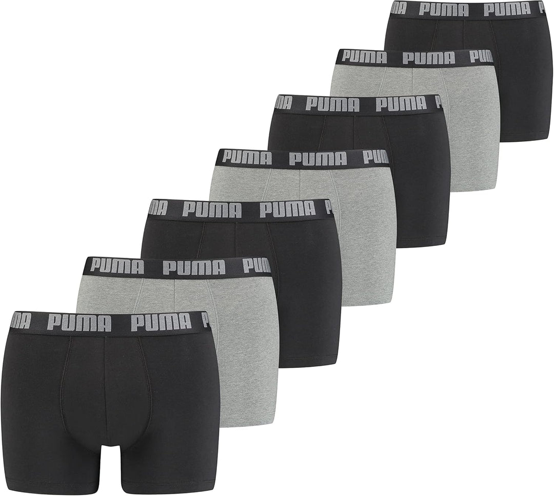 PUMA Basic Herren-Boxershorts Unterhose 7er-Pack M 008 - Dark Grey Melange / Black, M 008 - Dark Gre