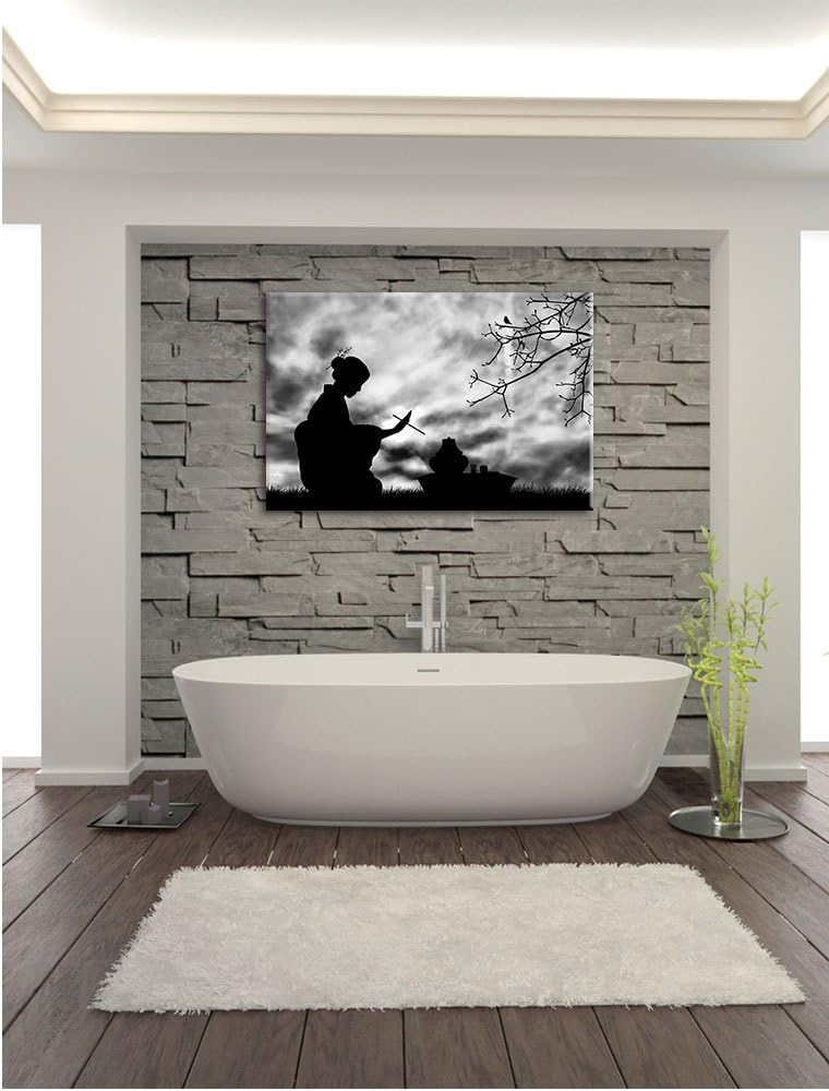 Pixxprint Dark Gesha Teezerenomie als Leinwandbild/Grösse: 100x70 cm/Wandbild/Kunstdruck/fertig besp