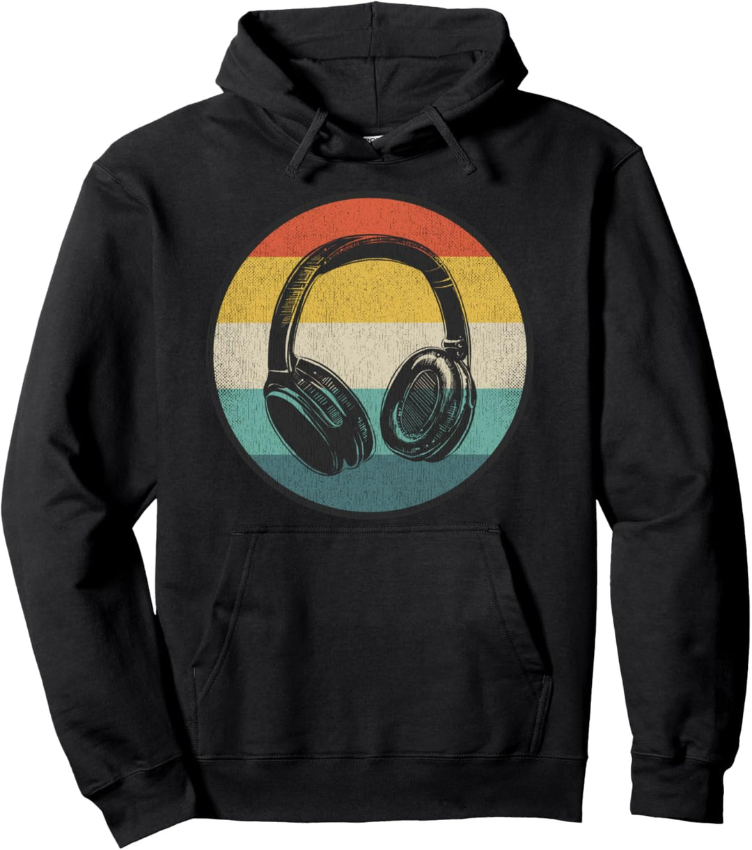 Retro Musik DJ Geschenk Musiker Kopfhörer Pullover Hoodie