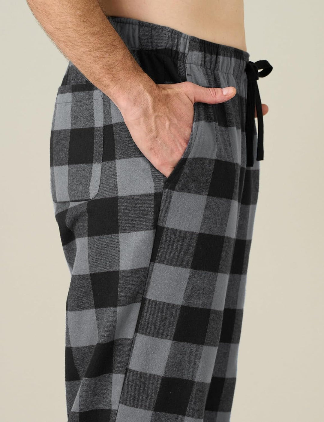 LAPASA Herren Fleece Pyjamahose Relaxed Fit Lounge Hose M128 S Wärmer: Baumwollflanell Baumwollflane