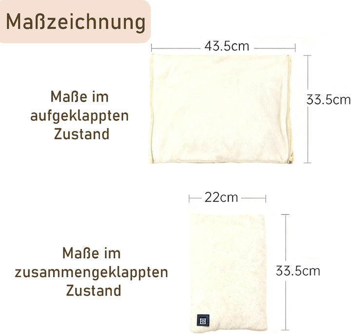 Handwärmer Elektrisch, Beheizbare Handschuhe mit 10000mAh Akku, Taschenwärmer wiederverwendbar 3 Hei