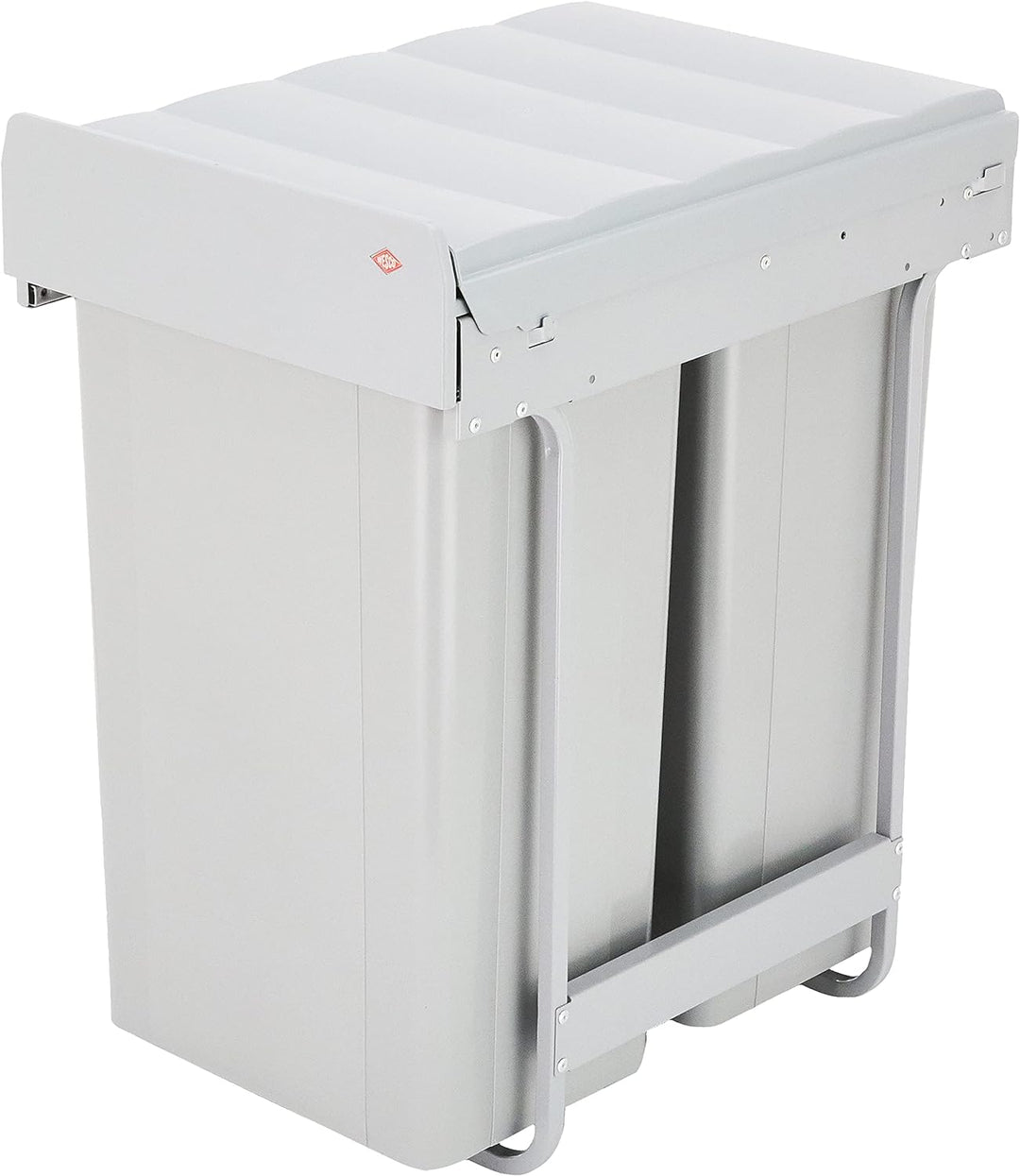 WESCO Bio-Double 40 DT- 32 Einbau-Abfallsammler, 338x585x485mm, 2 x 32L, alugrau, 1 Stück,757812-85
