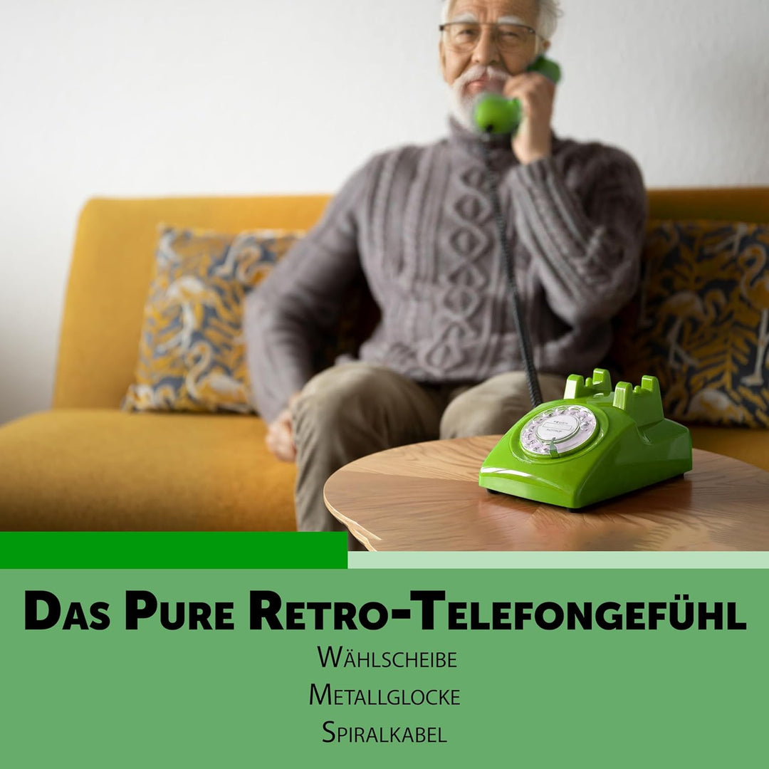 Retro Telefon Wählscheibe/Festnetztelefon Retro/Telefon mit Schnur/Telefon mit Wählscheibe/Telefon R