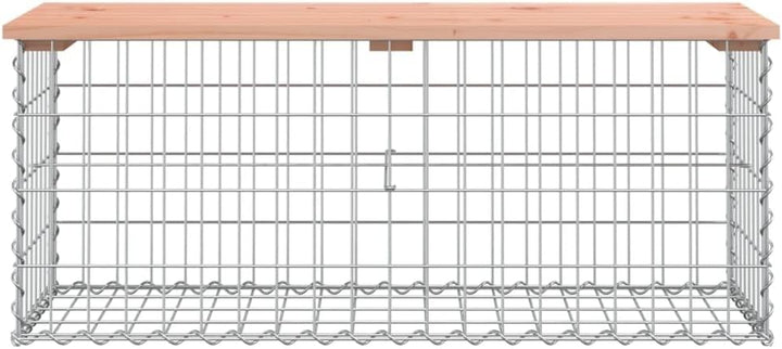 vidaXL Gartenbank aus Gabionen 103x44x42 cm Massivholz Douglasie 103 x 44 x 42 cm Braun, 103 x 44 x