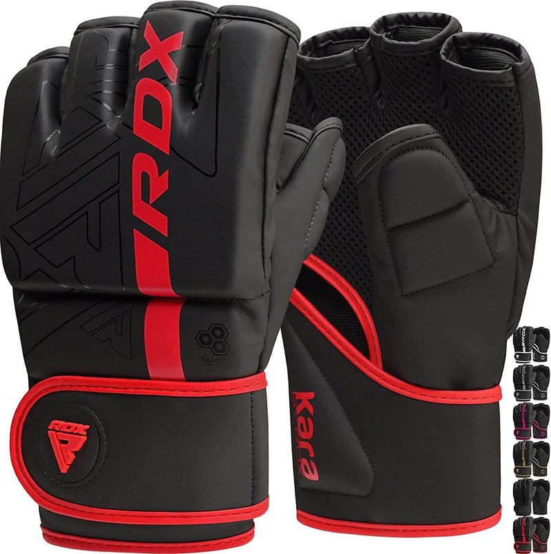 RDX Profi MMA Handschuhe Training, Kara Maya Hide Leder, Sparring Grappling Kampfsport Kickboxen Sch