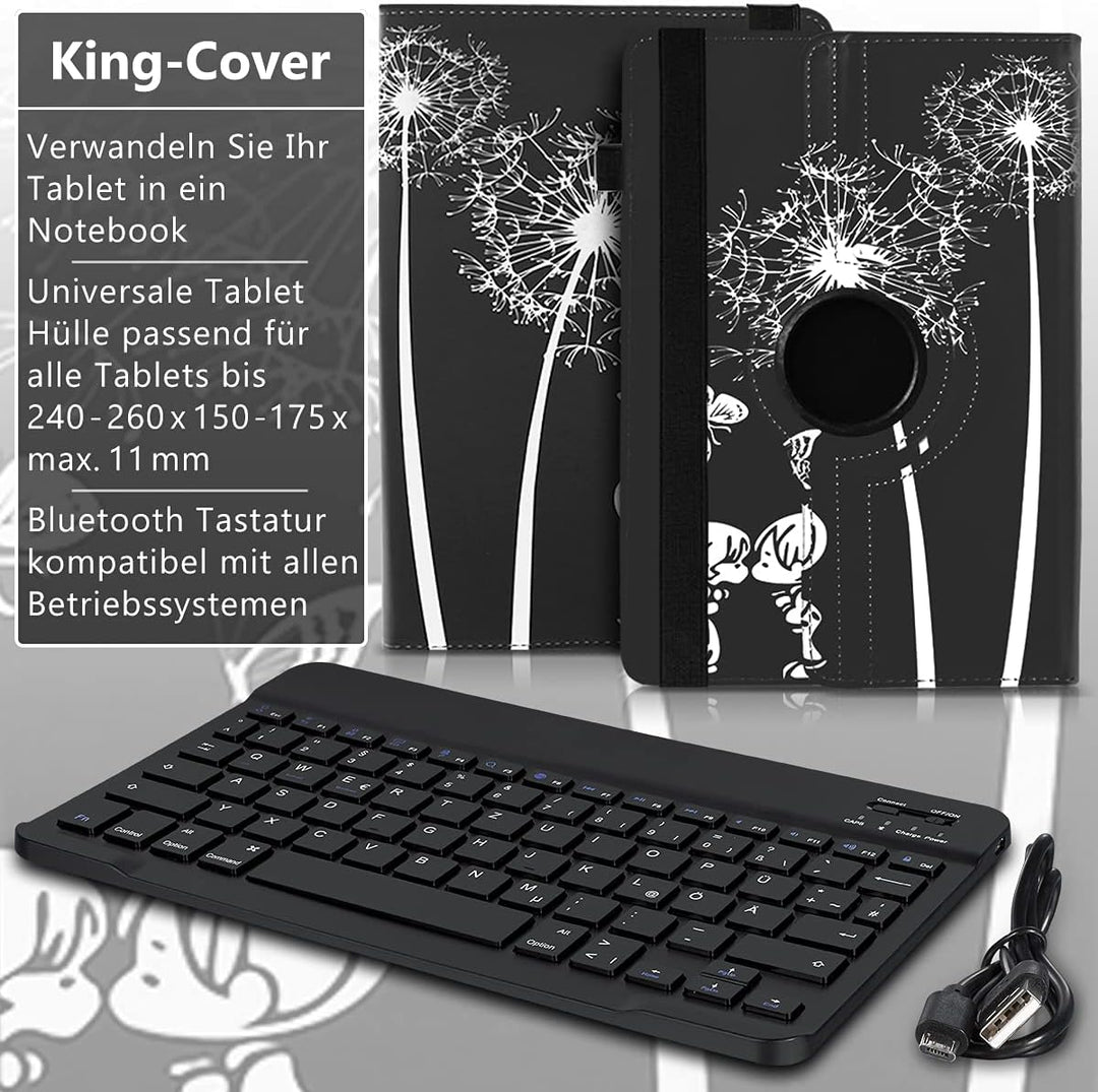 Tablet Hülle kompatibel mit Blackview Tab 20 16 15 13 12 11 10 Pro 9 8 8E Tasche Schutzhülle Bluetoo