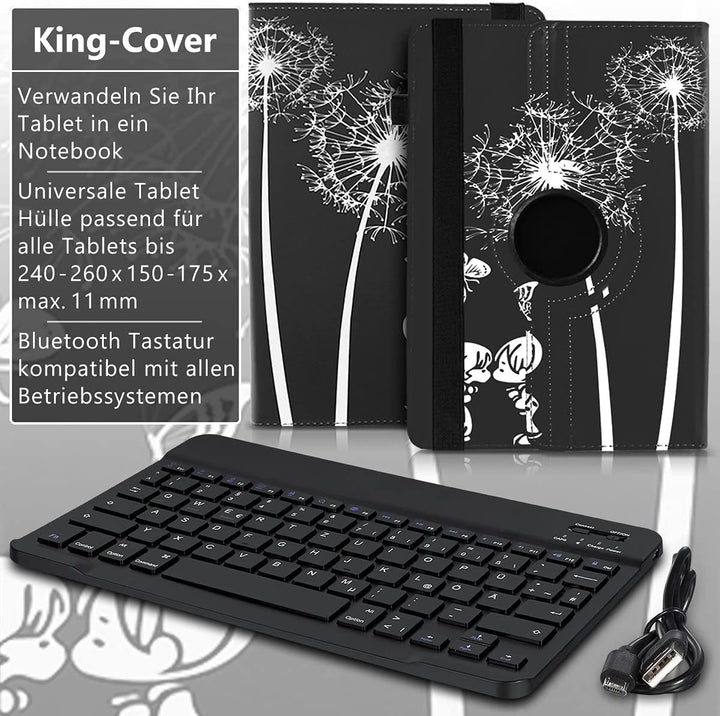 Tablet Hülle kompatibel mit Blackview Tab 20 16 15 13 12 11 10 Pro 9 8 8E Tasche Schutzhülle Bluetoo
