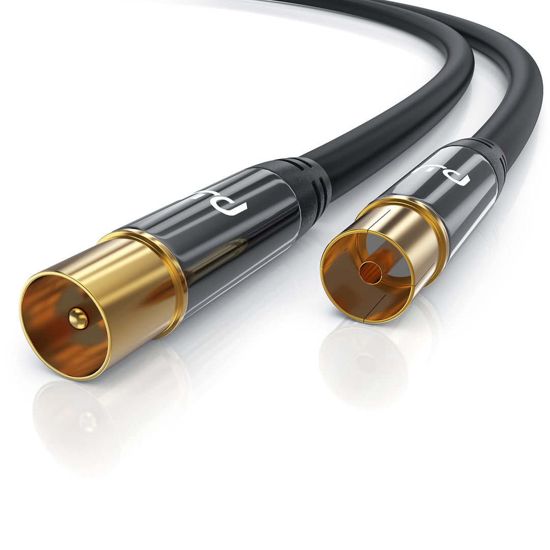 CSL - 7,5m Antennenkabel HDTV 135dB 75 Ohm | Premium Koaxialkabel | FullHD 4k UHD | Koax Stecker > K