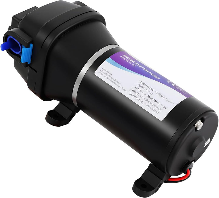 132W Hochleistungs-Wasserpumpe mit Selbstansaugung, 4,5 GPM, 91,86ft Hubhöhe, 2,75-5,88 bar, 304 Ede