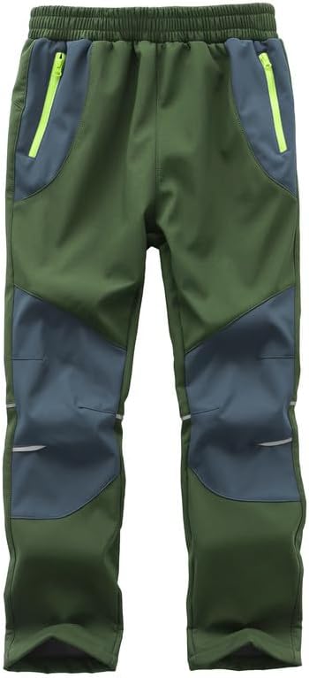Zzkouine Kinder Softshellhose Schneehose Thermohose Hosen Jungen Mädchen Winterhose Outdoorhose Wand