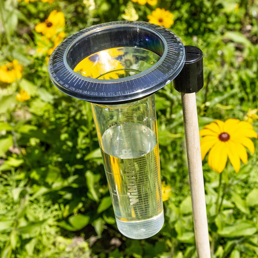 Windhager Profi-Regenmesser mit Memoryfunktion, Niederschlagsmesser, Regenwassermessung, für Rasenau