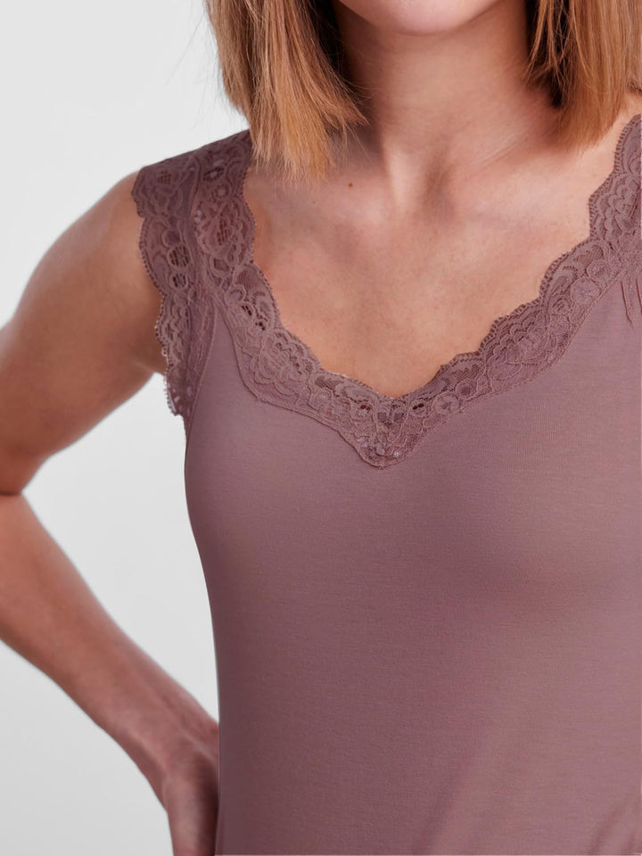 PIECES Damen Pcbarbera Lace Noos Bc Top S 1x Nostalgia Rose, 1x Birch, 1x Walnut, S 1x Nostalgia Ros