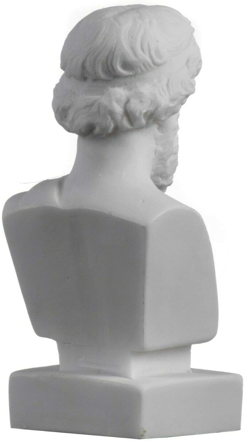 Plato Büste griechischer Philosophievater Statue Alabaster, handgefertigte Kopfskulptur