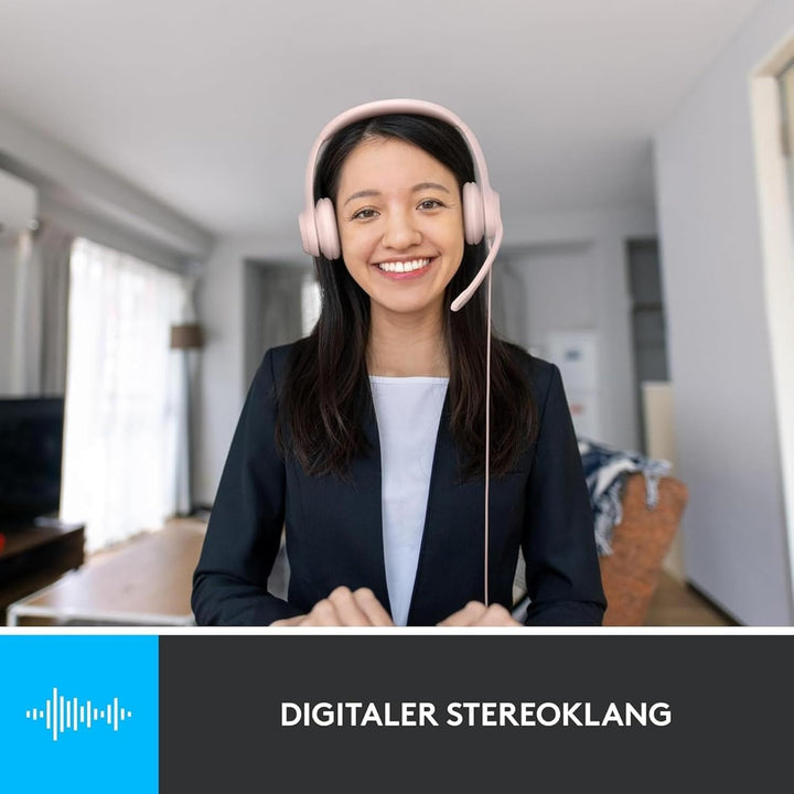 Logitech H390 verkabelter Kopfhörer für PC/Laptop, Stereokopfhörer mit rauschunterdrückendem Mikrofo