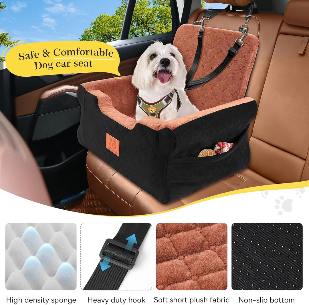 GL GLENSLAVE Hunde-Autositze für kleine bis mittelgrosse Hunde, Erhöhter Hunde-Booster-Sitz mit Memo