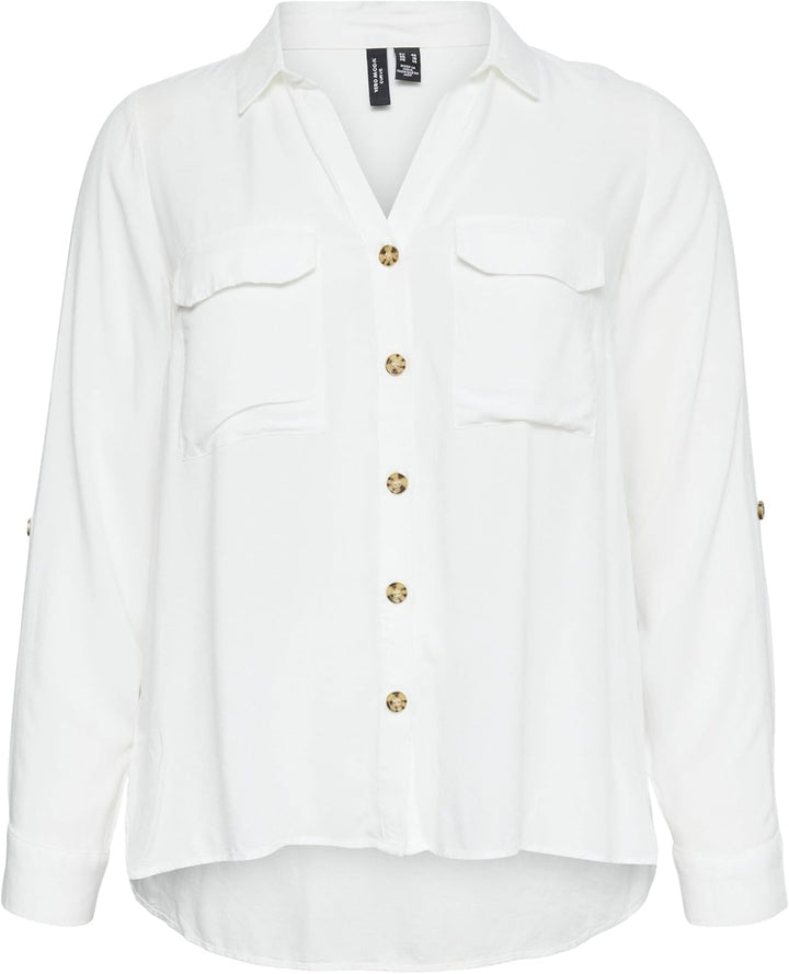 Vero Moda Female Hemd VMCBUMPY Hemd 44 Grosse Grössen Snow White, 44 Gro&#xDF;e Gr&#xF6;&#xDF;en Sno