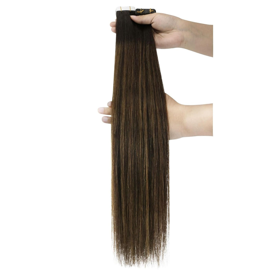 Ugeat Tape Hair Extensions Echthaar 2.5g/Stücke*20Stücke Unsichtbare Haarverlängerung Tape Extension