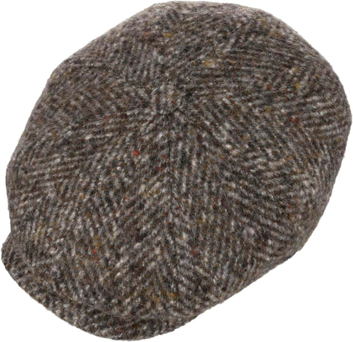 Stetson Hatteras Herringbone Flatcap - Schirmmütze - Klassischer Stil - Herrenmütze aus Schurwolle -