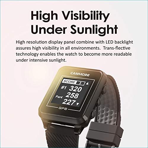 CANMORE TW356 GPS Golf-Uhr (schwarz), schwarz