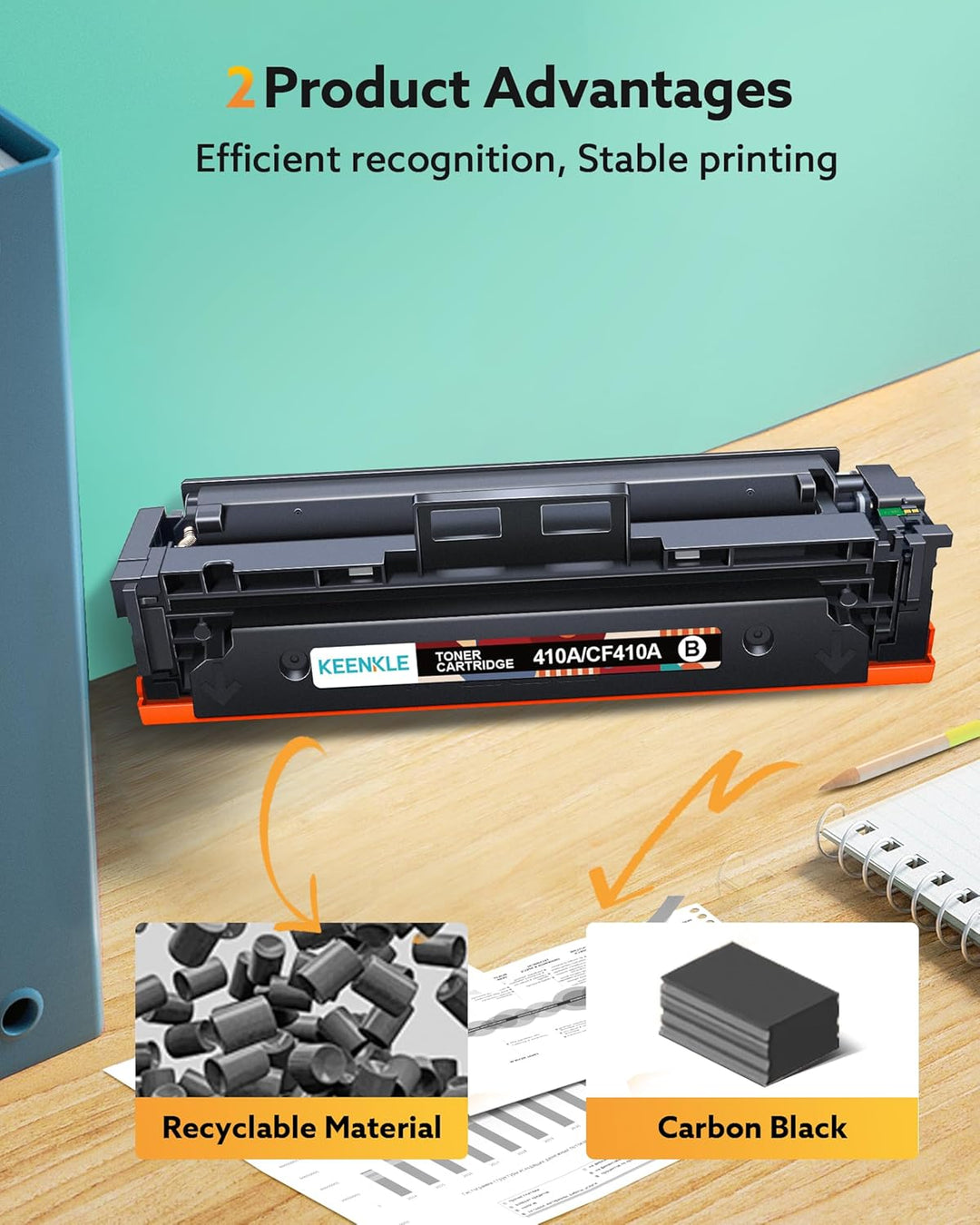 KEENKLE 410A Toner Kompatibel für HP 410X CF410A CF410X Toner Multipack für HP MFP m477fdw Toner Col