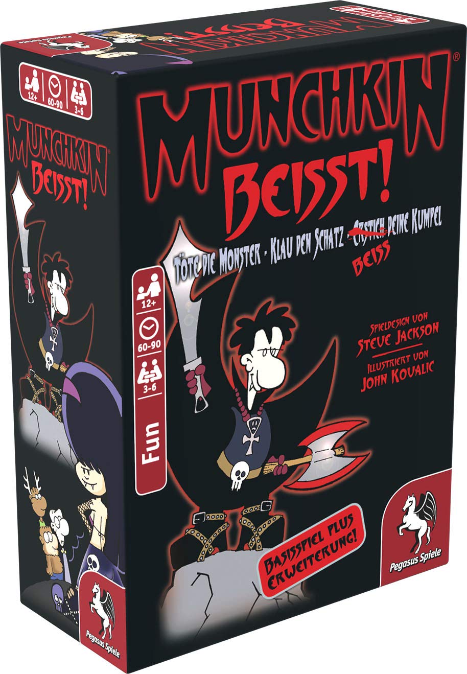Pegasus Spiele 17155G - Munchkin beisst 1+2