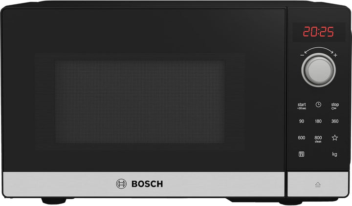 Bosch FFL023MS2 Serie 2 Mikrowelle, 26 x 44 cm, 800 W, Drehteller 27 cm, Türanschlag Links, AutoPilo