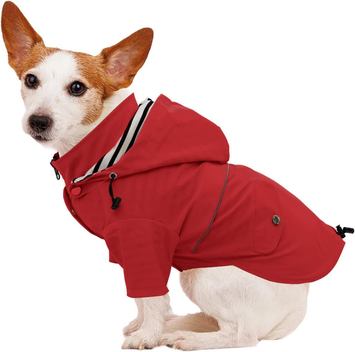 Pethiy Premium Hunde Regenmantel,Regenjacken für Hunde,wasserdicht Hundemantel mit Reissverschluss,H