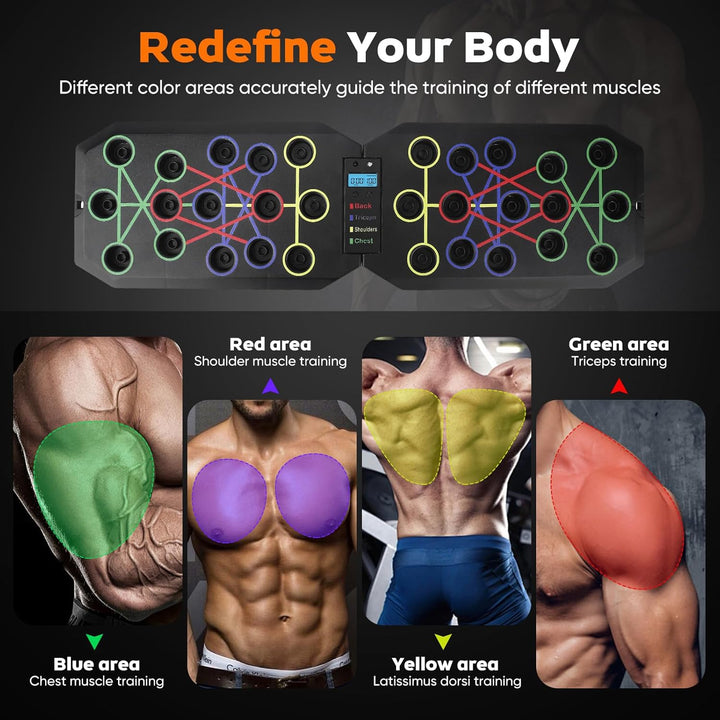 Liegestützbrett, Liegestützgriffe Liegestütze Brett Push Up Board, Brusttrainer Männer Fitnessgeräte
